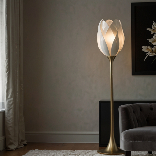 Торшер тюльпан с двумя лампами (демо)