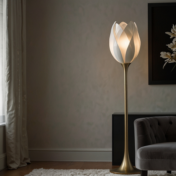 Торшер тюльпан с двумя лампами (демо)