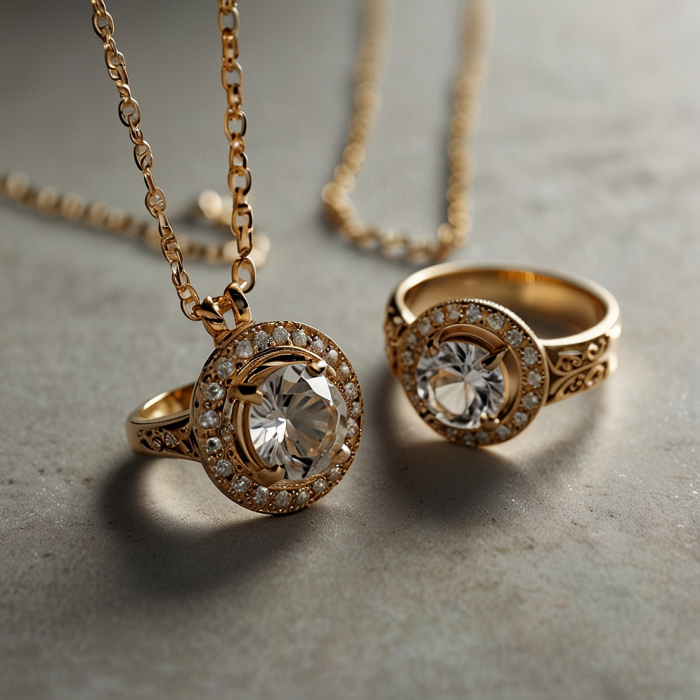 Набор кулон кольцо