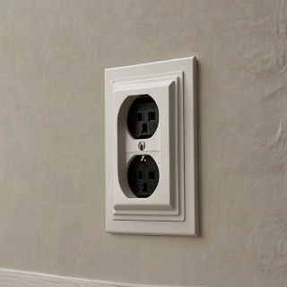 Розетка встраиваемая со шторками (демо)