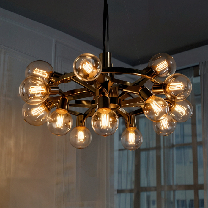 Люстра шар 10-ти рожковая (демо)